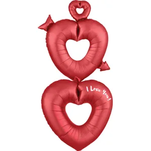 SATIN OPEN HEARTS MULTI-BALLOON