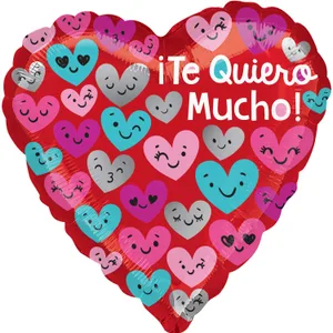 18" TE QUIERO MUCHO HEART FACES HX