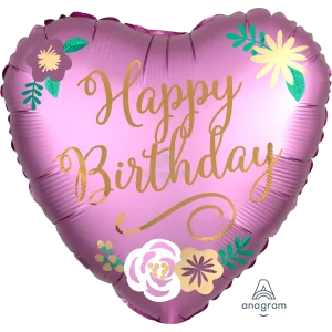 18" BIRTHDAY SATIN FLOWERS