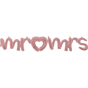 MR & MRS ROSE GOLD SCRIPT PHRASE