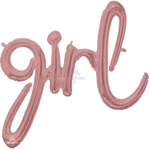 GIRL ROSE GOLD SCRIPT PHRASE