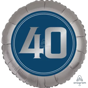 18" HAPPY BIRTHDAY MAN 40 SATIN
