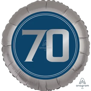18" HAPPY BIRTHDAY MAN 70 SATIN