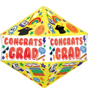 17" CONGRATS GRAD FUN ICONS ANGLEZ