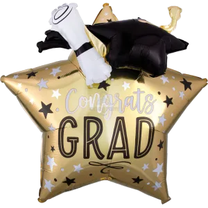 GRAD STAR, CAP & DIPLOMA MULTI-BALLOON