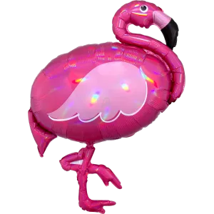 IRIDESCENT PINK FLAMINGO SUPER SHAPE