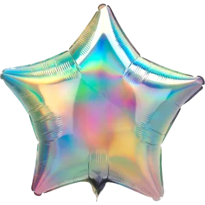 19" PASTEL RAINBOW IRIDESCENT STAR