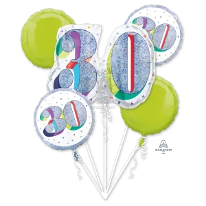 HERE'S TO YOUR BIRTHDAY 30 BOUQUET OF BALLOONS