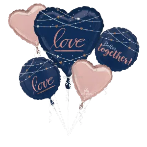 NAVY WEDDING BOUQUET OF BALLOONS