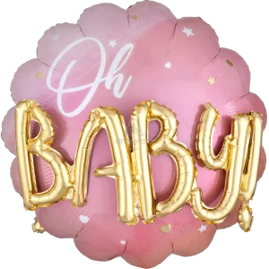 PINK BABY GIRL MULTI-BALLOON