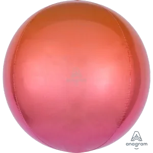 15" RED & ORANGE OMBRE ORBZ