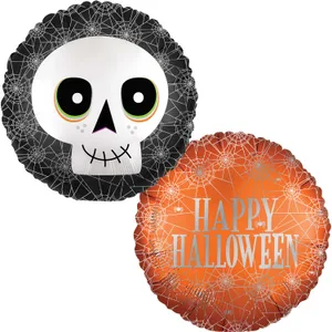 18" HALLOWEEN SKULL SATIN