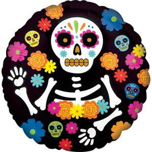 18" DAY OF THE DEAD SKELETON HX