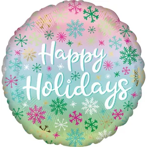 18" HAPPY HOLIDAY FLAKES HX