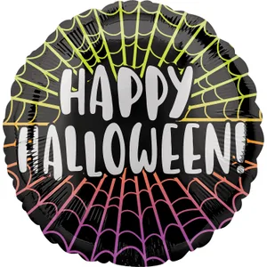 18" HAPPY HALLOWEEN WEBS VLP