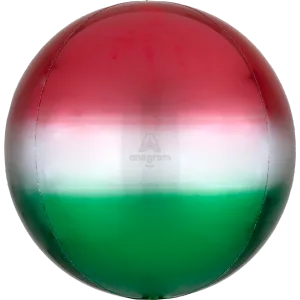 15" RED & GREEN OMBRE ORBZ