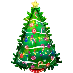 GREEN CHRISTMAS TREE HOLOGRAPHIC SUPER SHAPE