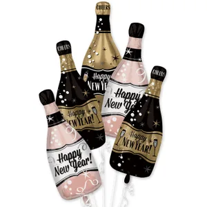 HAPPY NEW YEAR BUBBLY BOTTLES BOUQUET OF BALLOONS