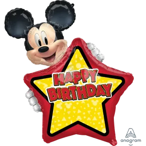 MICKEY MOUSE FOREVER BIRTHDAY SUPER SHAPE PERSONALIZED 