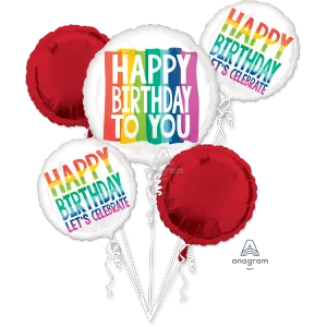 RAINBOW WISHES BOUQUET OF BALLOONS