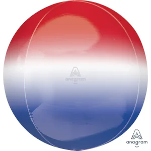 15" OMBRE ORBZ RED, WHITE & BLUE ORBZ 