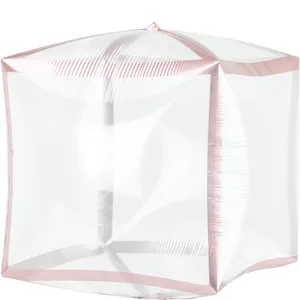 15" ROSE GOLD TRIM CLEAR CUBEZ