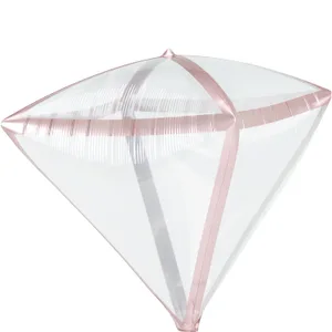 16" ROSE GOLD TRIM CLEAR DIAMONDZ