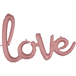 SCRIPT PHRASE LOVE ROSE GOLD 