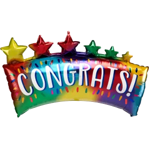 CONGRATS STAR BANNER SUPER SHAPE 