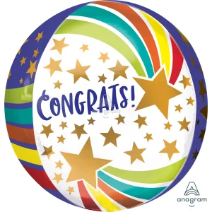 15" CONGRATS STARS ORBZ 