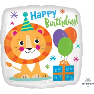 18" HAPPY LION BIRTHDAY HX 