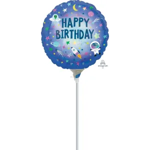 IRIDESCENT HAPPY BIRTHDAY OUTER SPACE MINI 