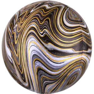 15" BLACK MARBLEZ ORBZ