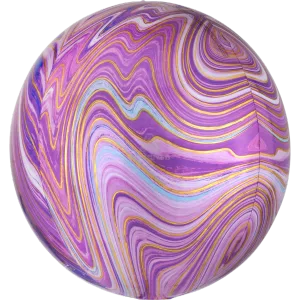 15" PURPLE MARBLEZ ORBZ