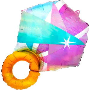 IRIDESCENT WEDDING RING HOLOGRAPHIC SUPER SHAPE