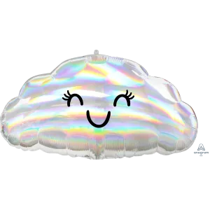 IRIDESCENT CLOUD HOLOGRAPHIC SHAPE