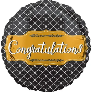 18" GOLD BLACK CONGRATS VLP