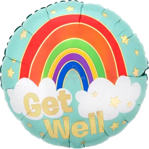 18" GET WELL GOLDEN RAINBOW HX