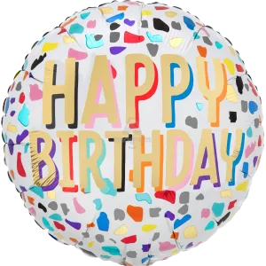 18" HAPPY CONFETTI BIRTHDAY HX