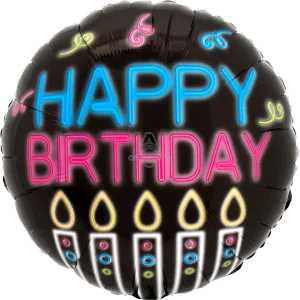 18" NEON BIRTHDAY HX
