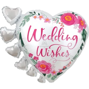 SATIN WEDDING WISHES SUPER SHAPE