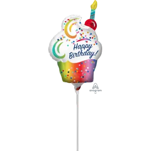 RAINBOW OMBRE CUPCAKE MINI SHAPE