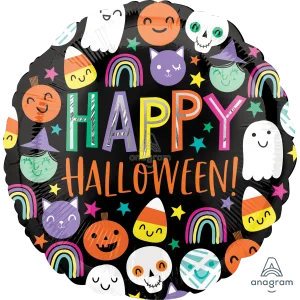 18" HALLOWEEN HAPPY FACES HX