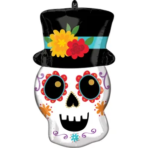 DAY OF THE DEAD SKULL & TOP HAT SHAPE