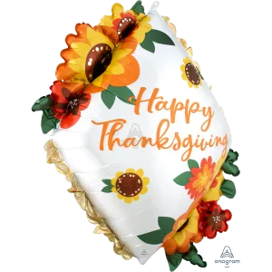 SATIN THANKSGIVING RUFFLE DIAMOND SUPER SHAPE