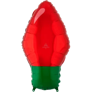 RED CHRISTMAS LIGHT BULB SHAPE