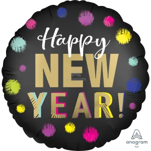 18" SATIN DOTTED NEW YEAR 