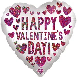 18" SATIN SEQUINS HAPPY VALENTINE'S DAY