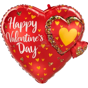 GLITTER GARLAND HAPPY VALENTINE'S DAY MULTI-BALLOON