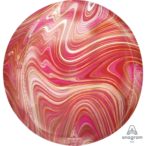 15" MARBLEZ ORBZ RED & PINK ORBZ